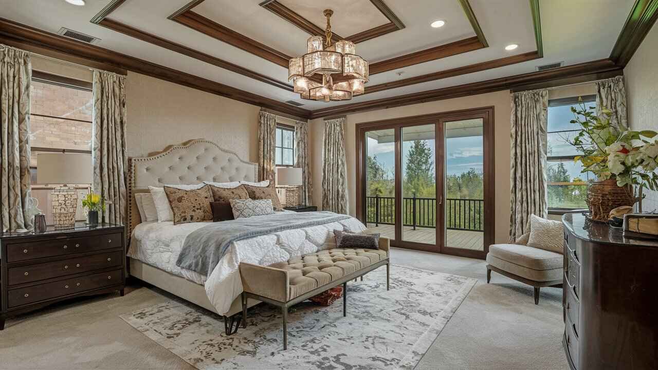 Luxurious bedrooms and the master suite's design